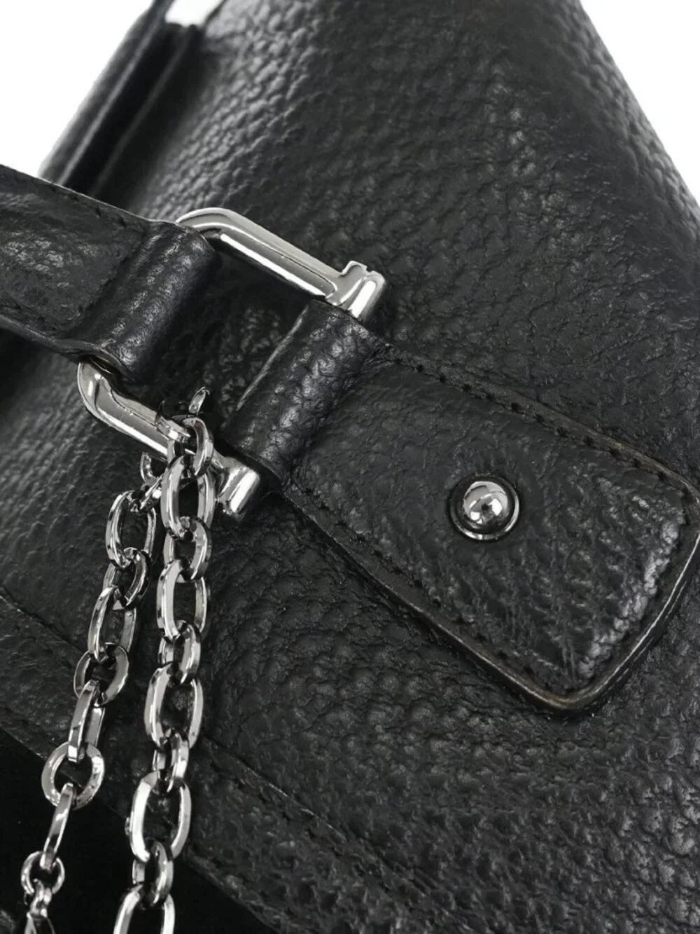 Gucci Black Leather Sherry Line Treasure Duffle Handbag 146002